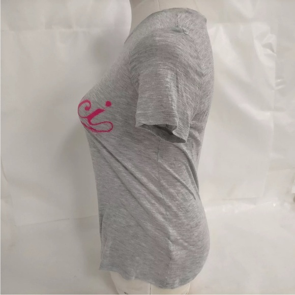 Gucci Gray & Pink Logo Top - Size XS - Picture 4 of 9